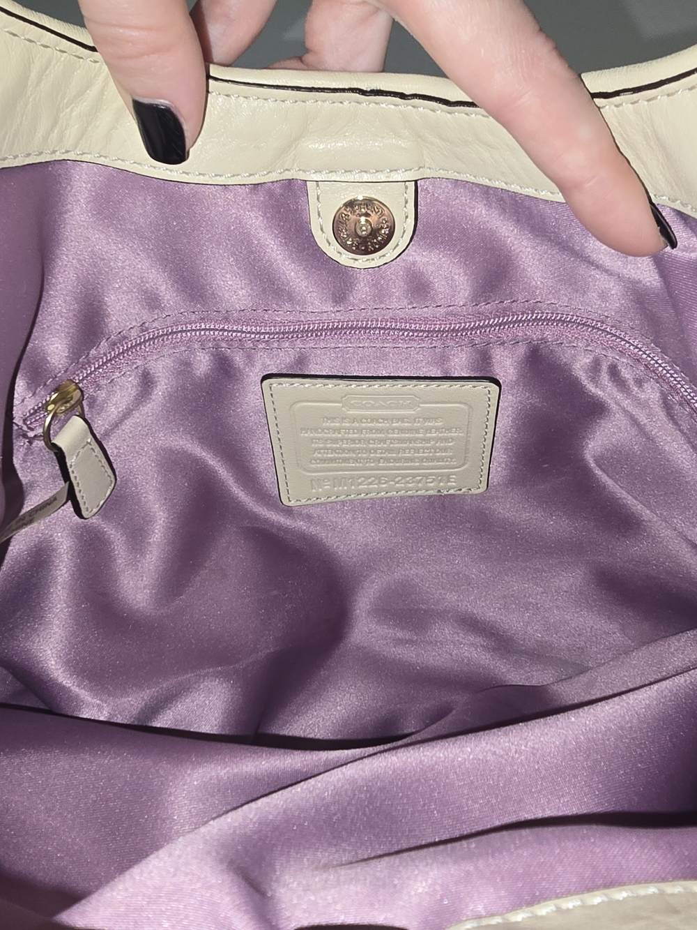 Authentic Coach Madison Maggie Shoulder Bag in Metallic Embossed Python Leather - Picture 8 of 9